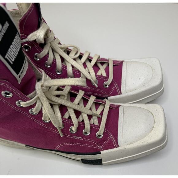 Rick Owens x Converse DRKSHDW TURBODRK Hi Top Pink A05685C Unisex Men 8 Wm 10 - Picture 9 of 12
